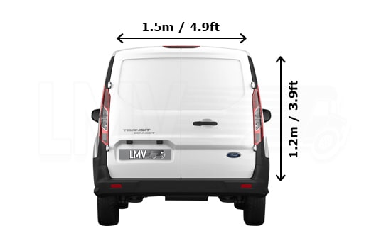 Small Van - Back View Dimension